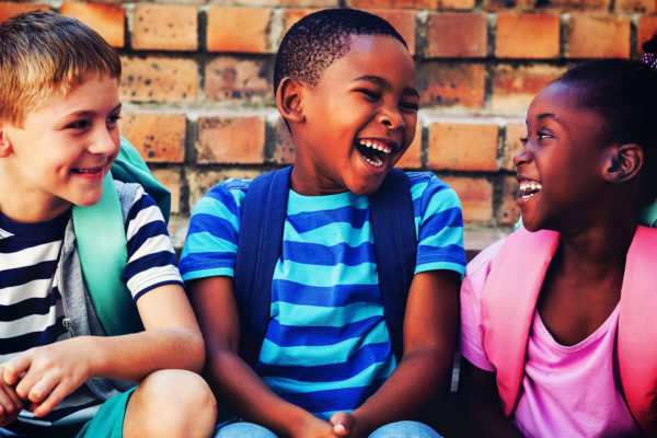 School-Insurance-Banner-School-Age-Children-Talking-Together-Outside-School